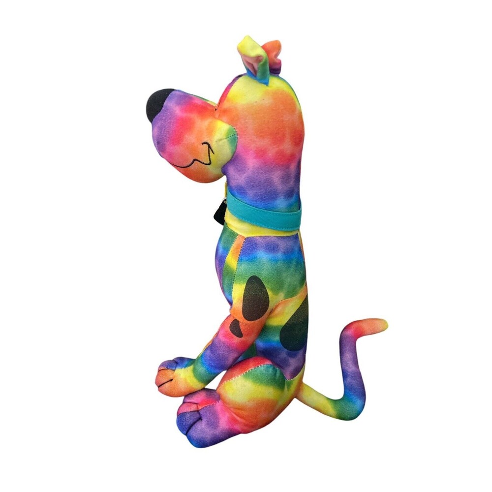 SCOOBY DOO Rare Tie‎ Dye 12" Sitting Plush Toy Factory - Picture 3 of 11